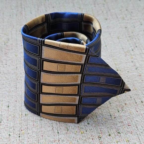 Croft and Barrow Men Tie Multi Color 100% Silk Neck Tie Classic Tie - Picture 3 of 9